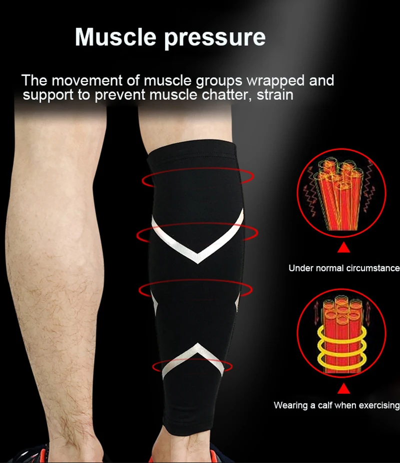 1 шт. базовый слой Эластичный компрессионный рукав для ног защита голени для мужчин и женщин Велоспорт гетры для бега Футбол Спорт Поддержка голени