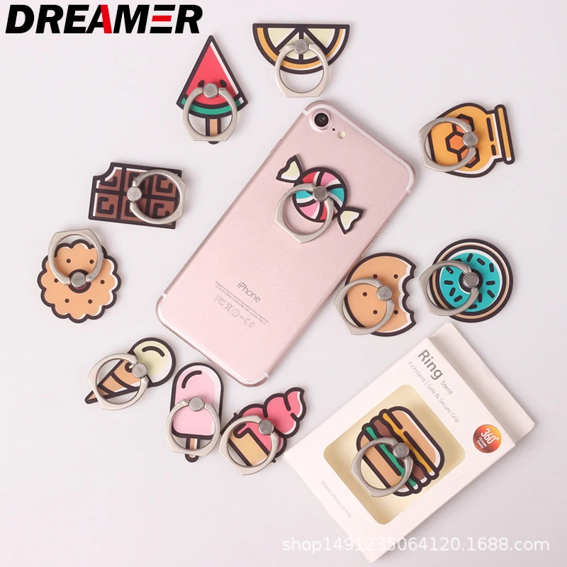 

wholesale Cartoon Universal Socket Mobile phone Finger Rings holder for all phone Expanding phone Stand Finger car phone Holder