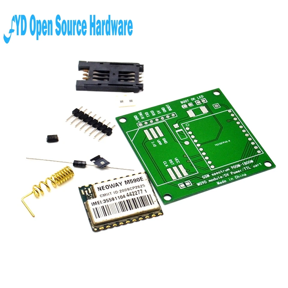 1 шт. M590E GSM GPRS модуль 900 m-1800 m sms-сообщения Diy наборы M590 стандартный набор по инструкции cpu MCU тест 5 в 50 мм* 50 мм