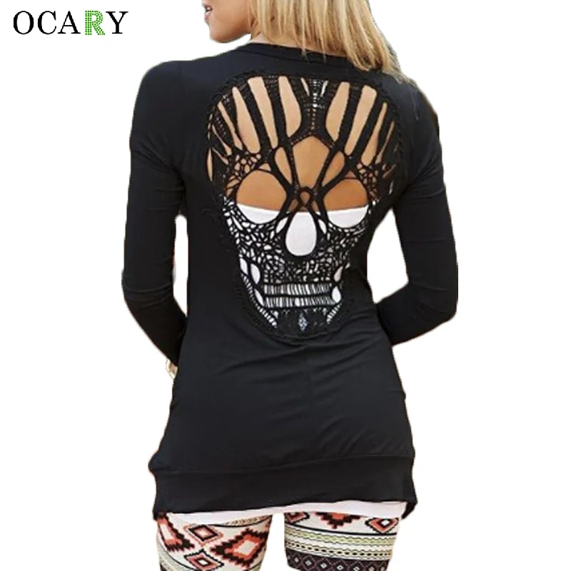 Skull Hollow Out Women Sweaters Knitted Long Sleeve Cardigans Spring Summer Thin Cardigans Sexy Blusas Mujer Body Top Plus Size