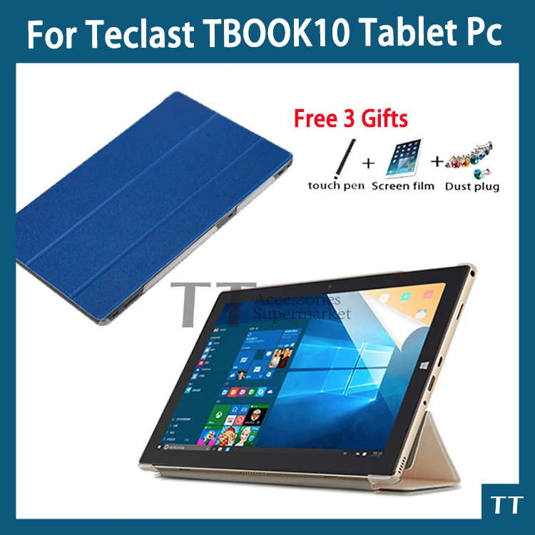 Высококачественный ультратонкий кожаный чехол из ПУ для Teclast Tbook10 Tbook 10S 10,1 дюймов защитный чехол для планшетного ПК+ 3 бесплатных подарка