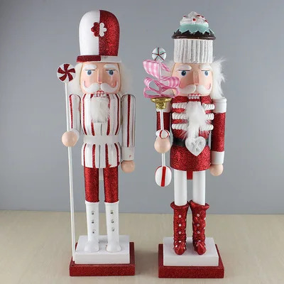 38cm wooden nutcracker doll candy soldier vintage handcraft christmas new year gifts - Christmas Soldier 38cm wooden nutcracker doll candy soldier vintage handcraft christmas new year gifts - Christmas Soldier