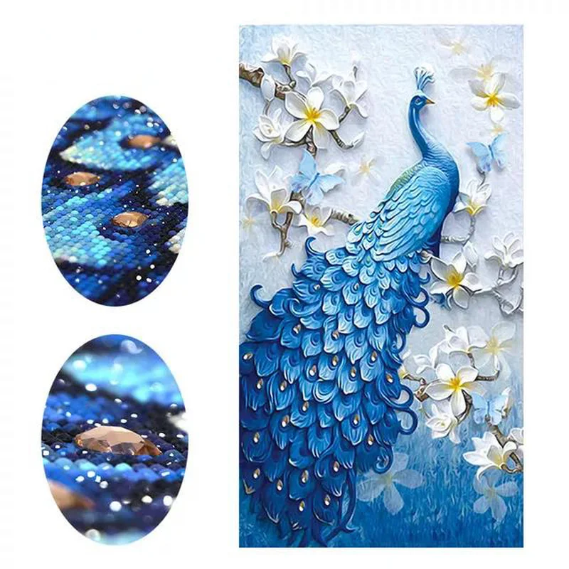 

Animal Peacock version porch Diamond Painting Cross Stitch full painting stitch diamond mosaic decoration free shipping sale