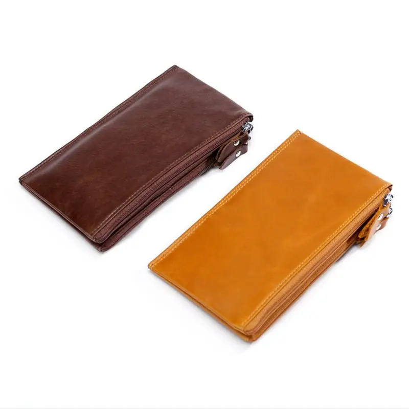 

Women Genuine Leather Clutch Wallet Long Credit Card Holder Double Zipper Purse Handbag Bag