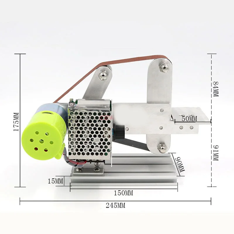 DIY микро ленточная машина электрическая мини Полировочная шлифовальная машина скамейка шлифовальный станок