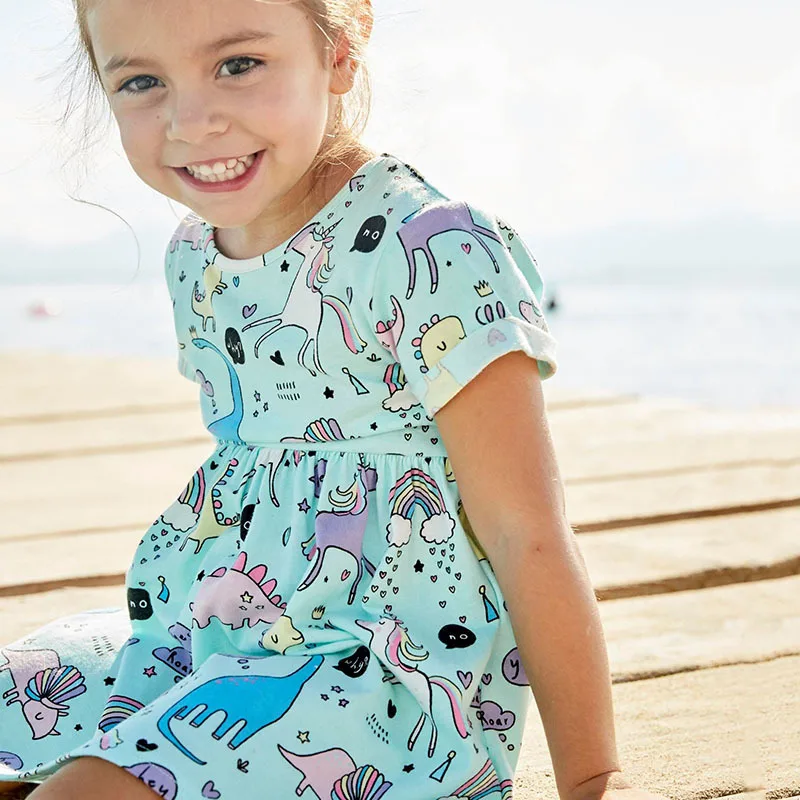 

European and American style children's new children's clothing 2019 spring and summer new girls cartoon comic princess dress