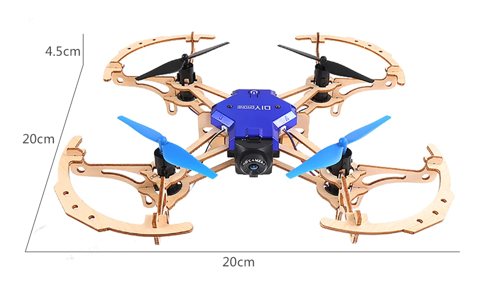 IMPULLS ZL100 деревянный Квадрокоптер с безголовым режимом Дрон с камерой мини Дрон с удержанием высоты дистанционного управления DIY игрушки