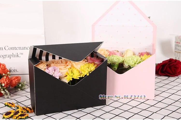 

20x7x14cm Mini envelope type box creative Korean flower bouquet floral hand-folded gift box flower box