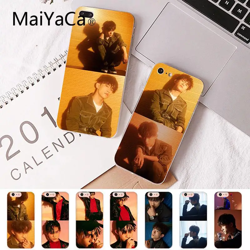 

MaiYaCa Idol Jackson Yi Yi yang qianxi Transparent Soft Shell Phone Case For Apple iphone 7 7plus X 8 8plus 6s 6 6plus 5 XS XR