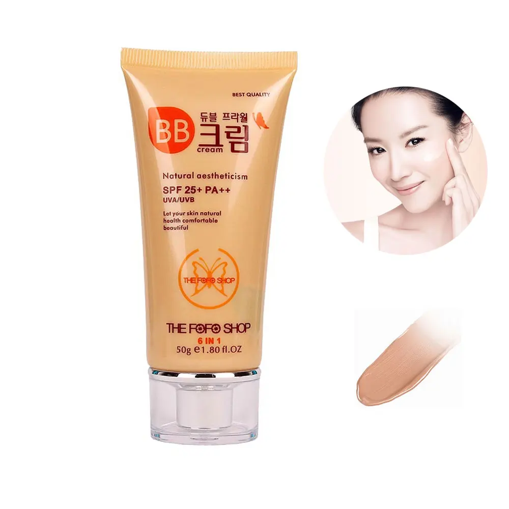 Korea Hot Sale Hydrating BB Cream Makeup Foundation Concealer Cream Nude Makeup Natural Perfect Cover BB CC Cream 50g