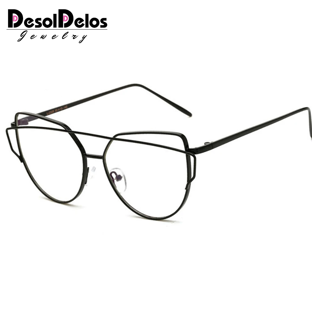 Spectacle Gold Frames Eye Clear Lens Glasses Frame Women Optical Cat Eye Eyewear Eyeglasses Glasses for Women Gift 2019