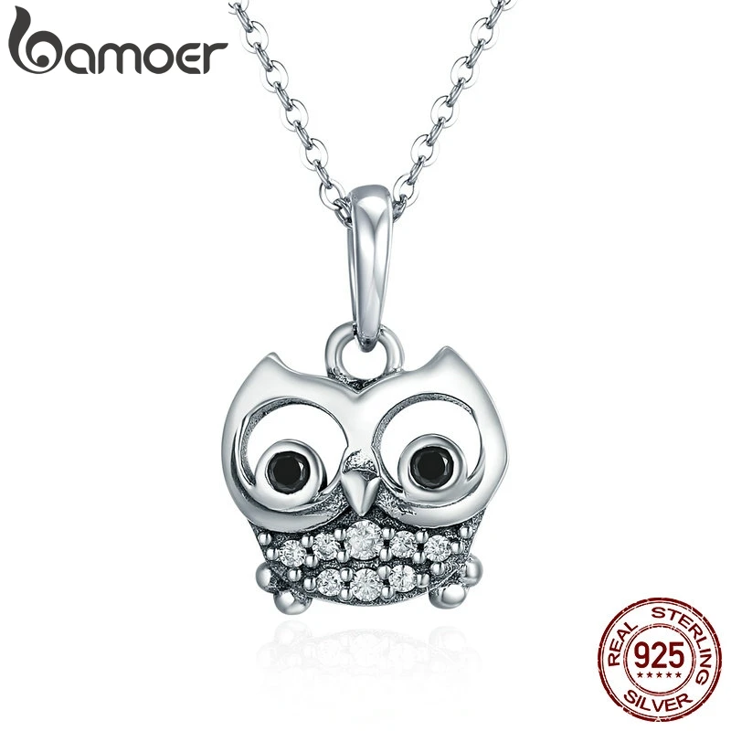 Ожерелье женское из серебра 100% пробы с подвеской в виде совы|silver jewelry|sterling silver jewelryowl necklace |