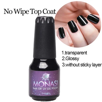 

2018 New Arrival Glossy Top Coat UV Primer Gel Varnish Soak Off UV LED Gel Nail Polish Thicker Base Gel No Clean Top 12ml/pcs