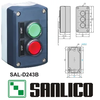 

waterproof push button switch control box station two LED illuminated momentary switch SAL(LA68H-D XAL)-D243B START/STOP box