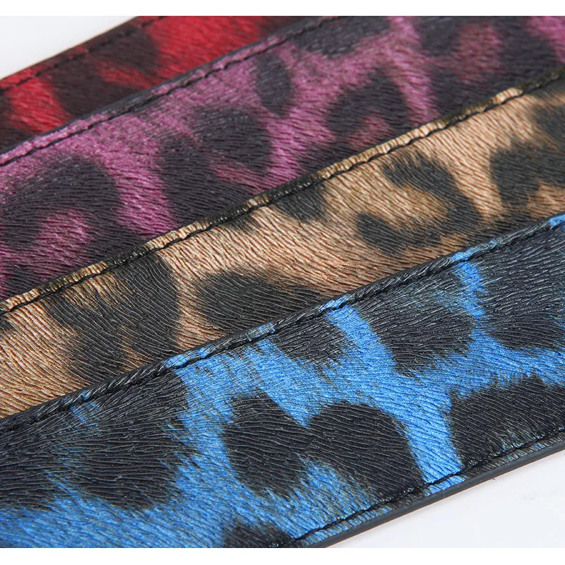Leopard Print Shoulder Bag Strap PU Leather Adjustable Long Strap Belt For Bag Fashion Women Handbag Accessories Straps Replace