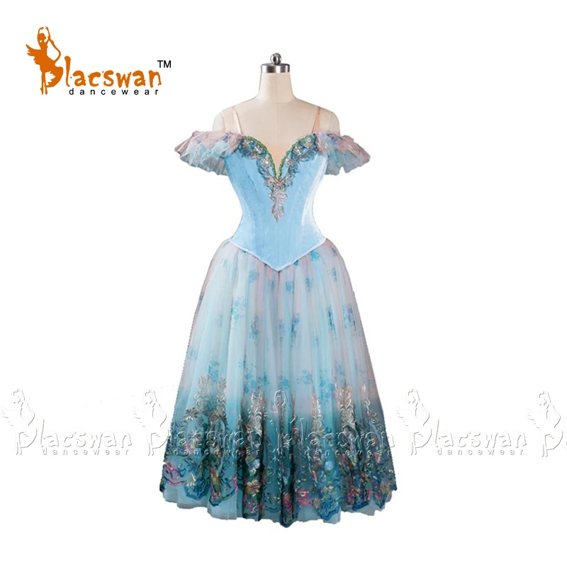 

Blue Fairy Ballet Long Tutu Dress Women Professional Ballet Tutu Romantic Tutu Ballet Stage Costume Flower Festival Tutu Dresses
