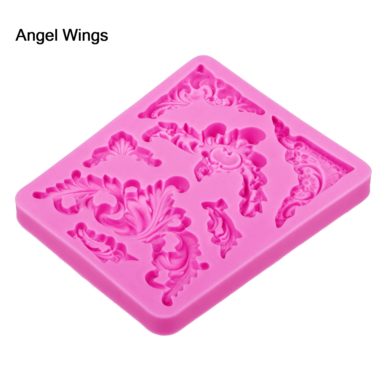 Angel Wings пищевая 3D форма для помадки силиконовая торта кружевная полимерной глины