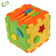 Развивающие кирпичи животные геометрическая форма соответствия блоки сортировочная коробка пластиковые детские интеллект игрушки строительные блоки WYQ