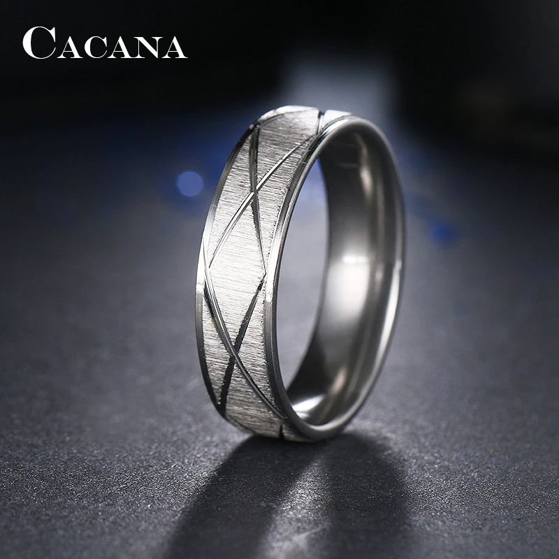 CACANA Stainless Steel Rings For Women X Sign Personalized Fashion Jewelry Wholesale NO.R34