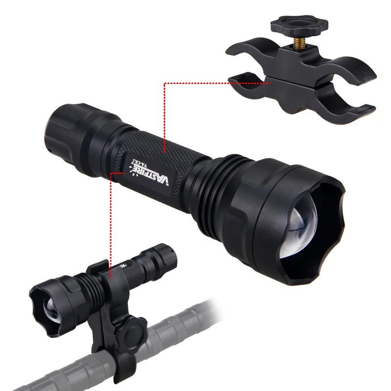 Details about   Tactical 5000LM T6 LED Hunting Light Shotgun Hog Predator Flashlight+Scope Mount