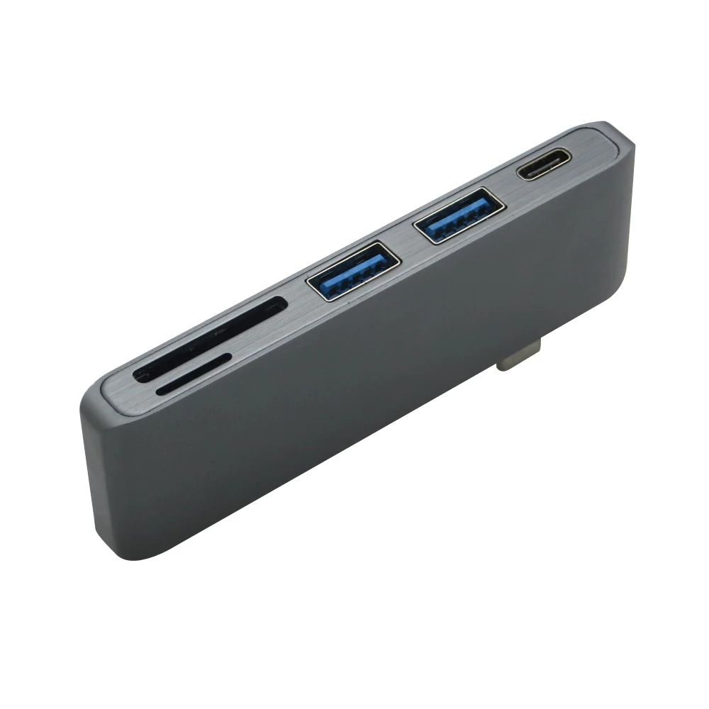 10 шт./лот Тип C концентратор USB-C 5 в 1 комбинированный концентратор с зарядным портом USB 3,0 для Macbook 12 дюймов 13 дюймов кардридер адаптер