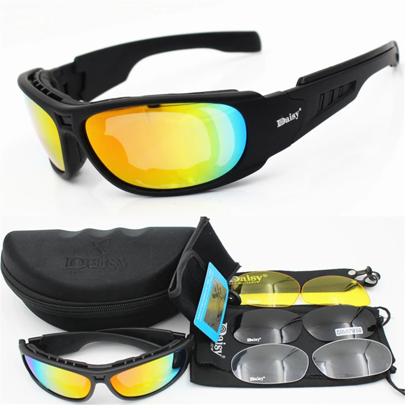 Дейзи C6 бренда объектив тактические очки стрельба, страйкбол очки мужские спортивные солнцезащитные очки поляризованные очки мотоцикл очки для велосипедистов - Цвет: c6