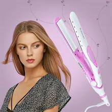 Электрический быстрый нагрев плоский паровой выпрямитель для волос Утюг styler палочка керамическое покрытие нано паровой выпрямитель hairstyler salon plate