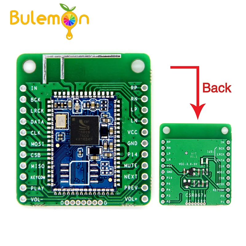

1PC CSR8670 Bluetooth V5.0 Low Power Bluetooth Audio Module APTX Lossless Compression I2S Fiber SPDIF