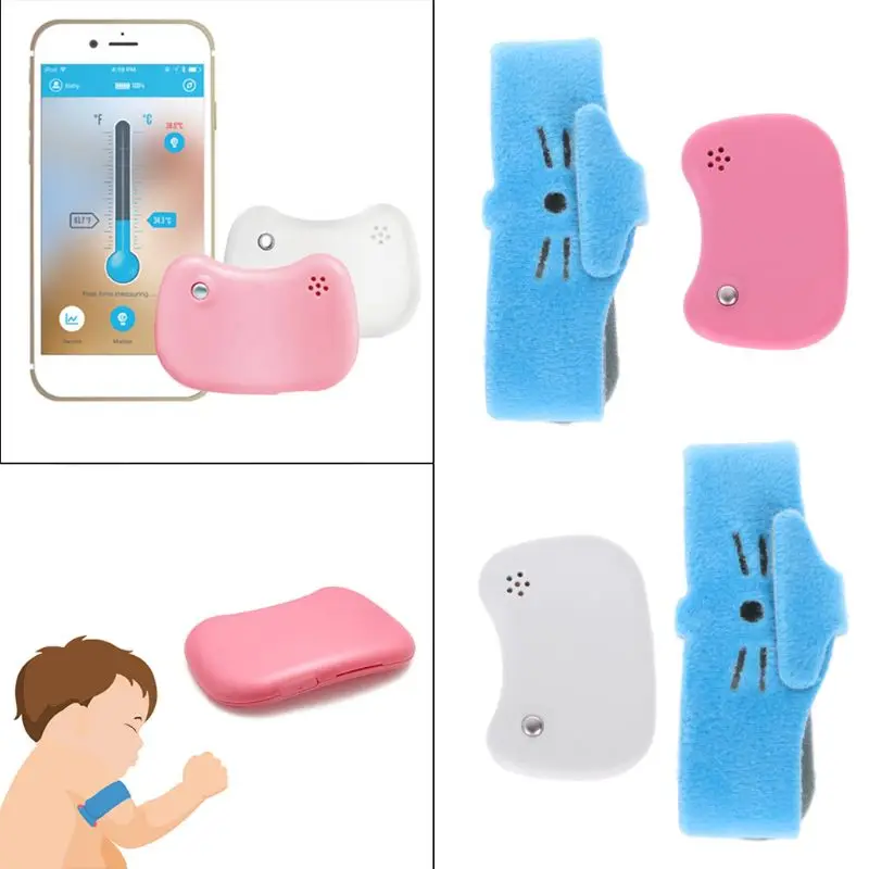 Bluetooth 4,0 дистанционные Детские носимые Термометры для контроля температуры