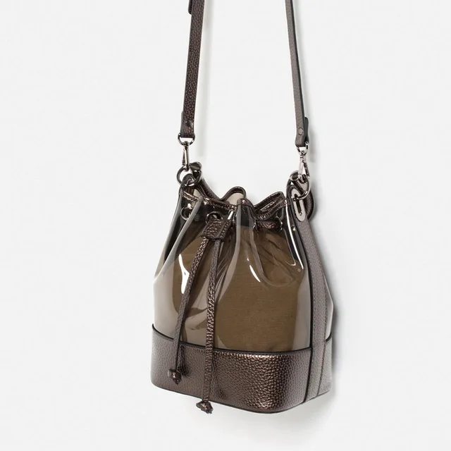 transparent bucket bag