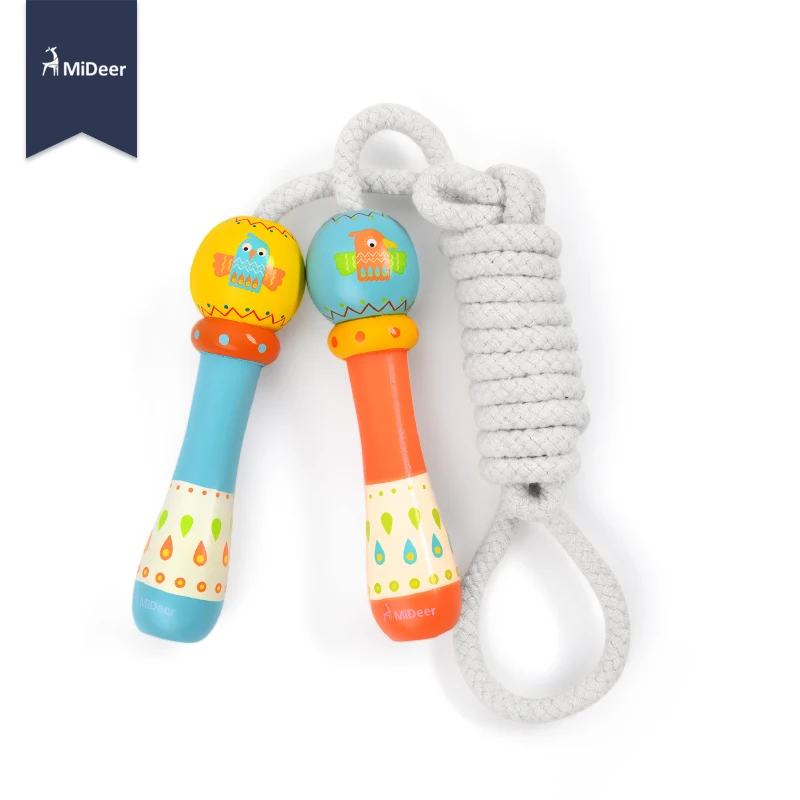 

MiDeer Colorful Bird Wooden Cotton Jump Rope 2.2 meter long adjustable Kids Sport Toys for Children Girl Gift