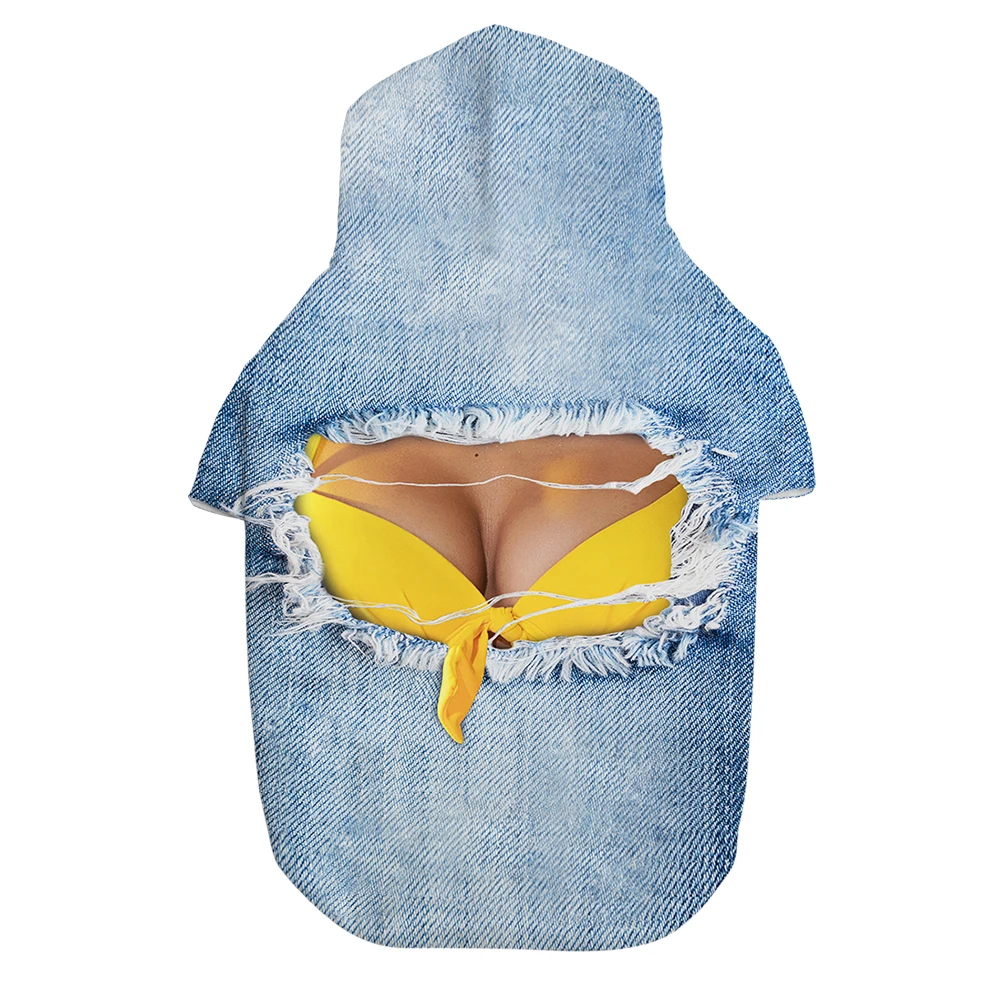 

Pet Sweatshirt Soft 3D Printed Cool Fashion Pullovers Pet Hoodie With Leash Hole For Dog Cat Party Cosplay Costume