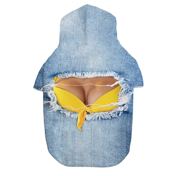 

Pet Sweatshirt Soft 3D Printed Cool Fashion Pullovers Pet Hoodie With Leash Hole For Dog Cat Party Cosplay Costume