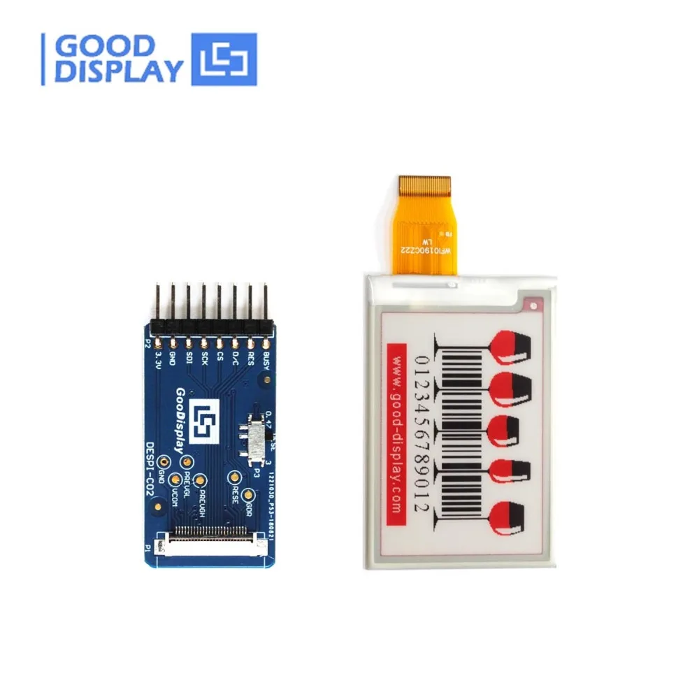 

2.7'' 3 color e-paper display with demo board