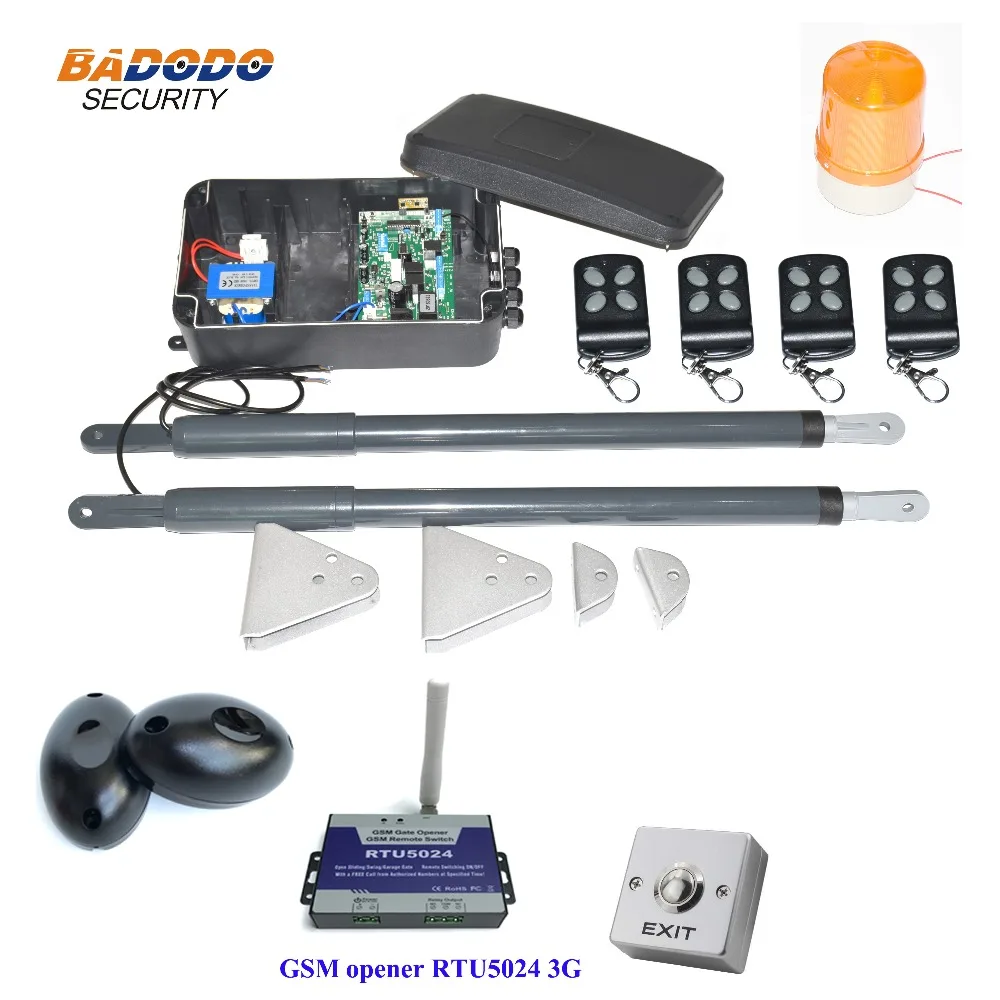 200KG waterproof automatic swing door gate Opener open Operator Motor drive closer kit with metal access controller GSM opener