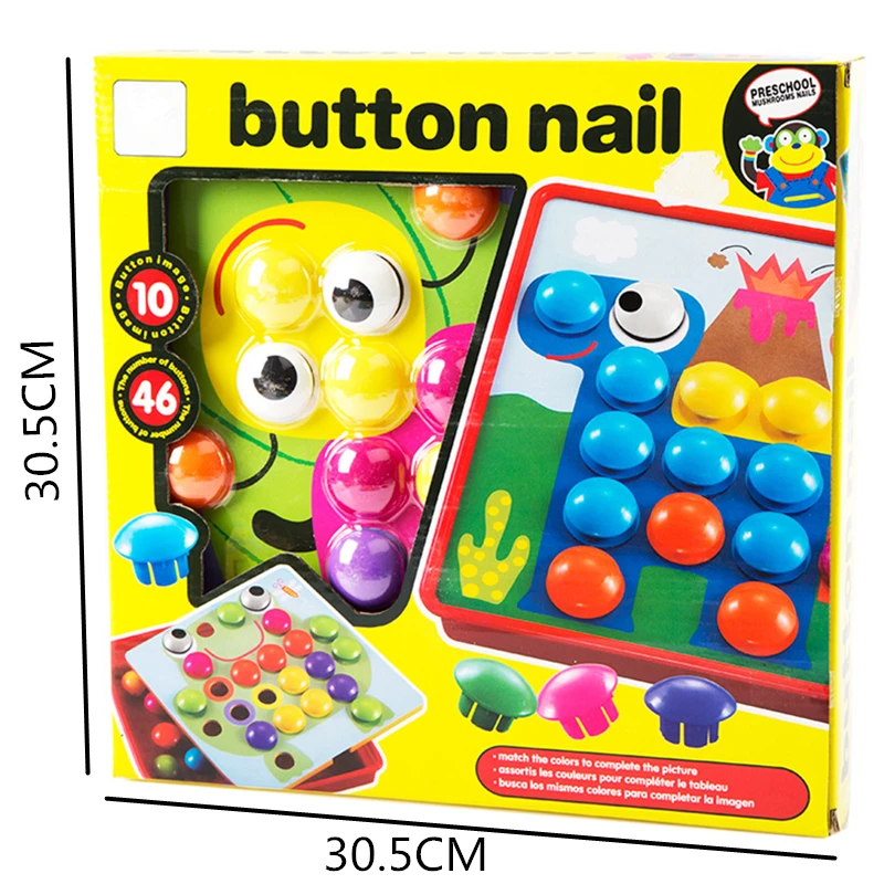 Kids-3D-Puzzles-Toys-For-Children-Composite-Picture-Puzzle-Creative-Mosaic-Mushroom-Nail-Kit-Educational-Toys