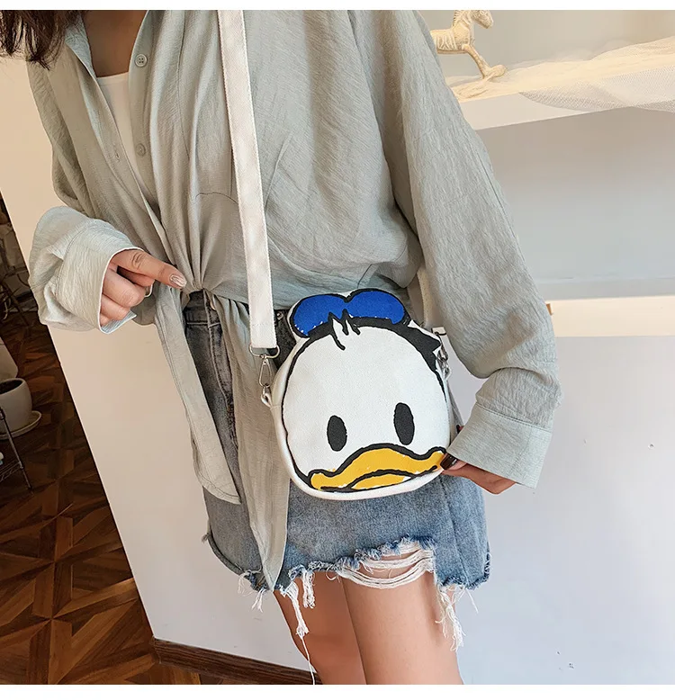 Disney Mickey mouse children cartoon canvas bag girl boy messenger shoulder bag new minnie bag lady Donald Duck handbag