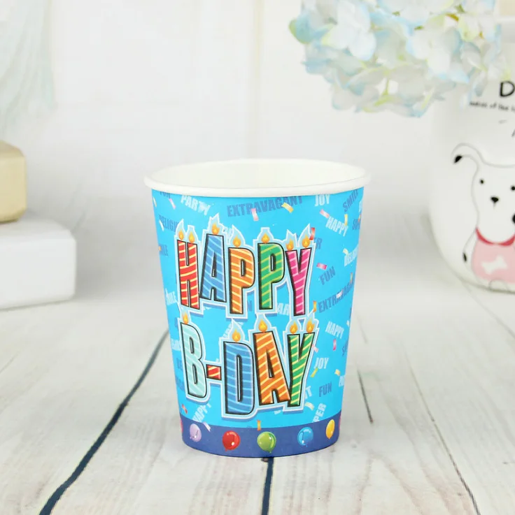 FANLUS Creative Princess Friendship Birthday Party Paper Cups Disposable Tableware (6pcs), Multi Color Party Supplies (11)