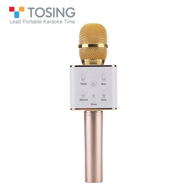 

TOSING Classic Q7 Original Wireless Bluetooth Magic Karaoke Microphone With Speaker MIC Black Carring Case Fun Voice Change