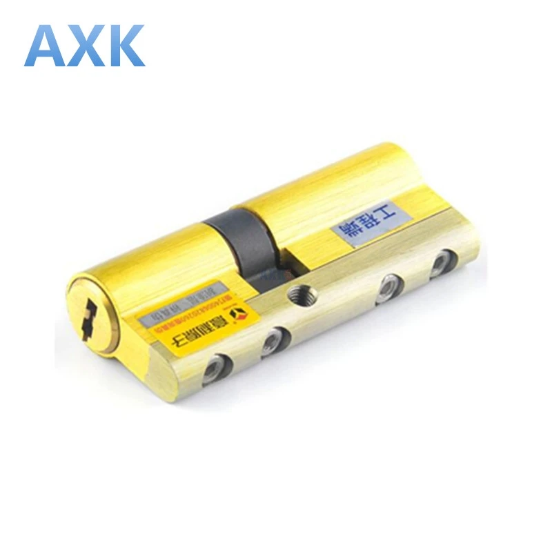 

90 eccentricity=37.5+52.5 lock core copper blade double side security door lock anti-card lock core for home office