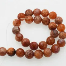 Свободные бусины Красный огнеупорный Агат Круглый 14 мм 1" для DIY ювелирных изделий FPPJ бусины натуральный драгоценный камень