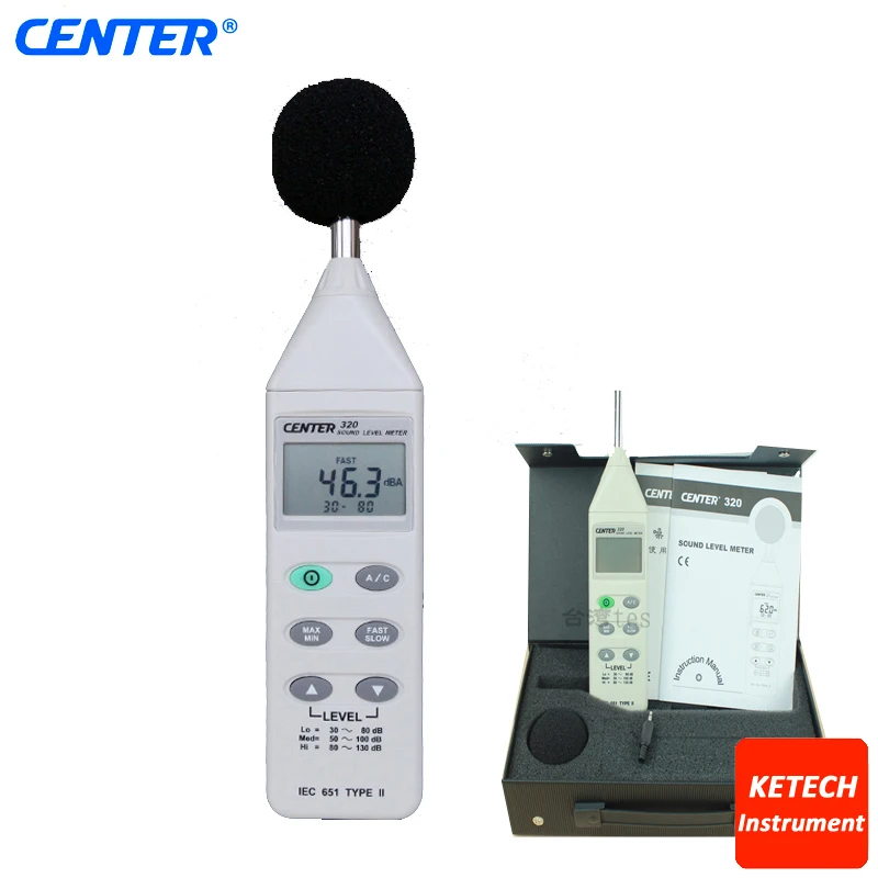 

Portable Sound Level Tester Sound Dosimeter Noise Level Meter CENTER320