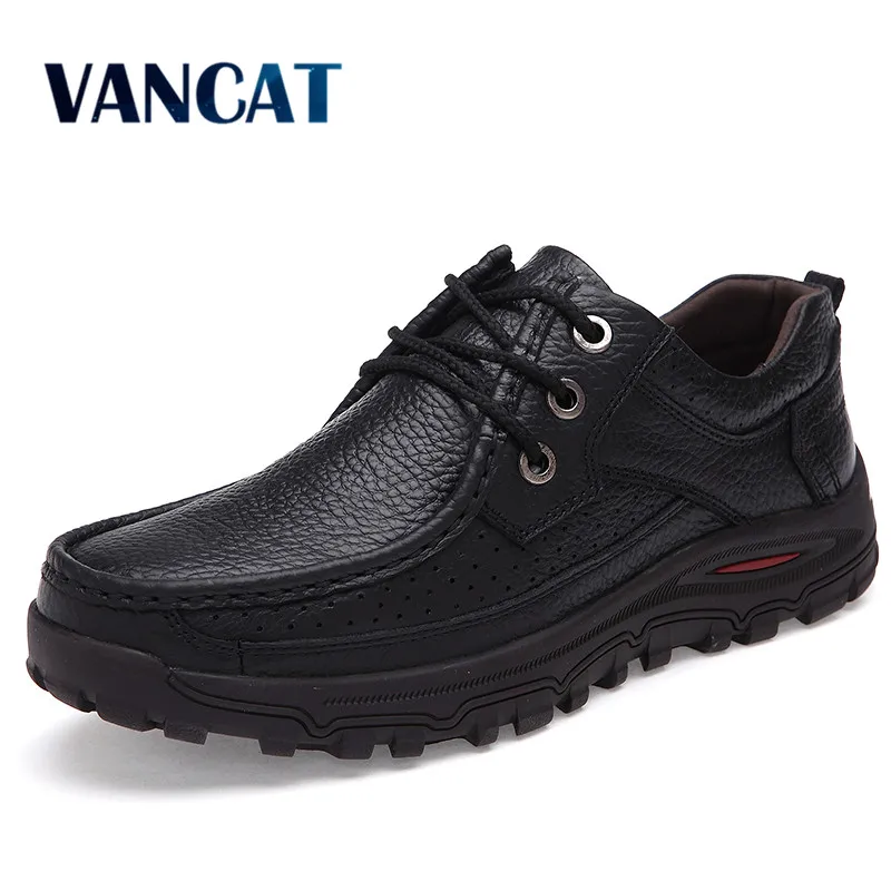 online Tamanho Marca 38 48 VANCAT Moda Artesanal Marca Genuínos homens de couro Flats, homens Mocassins Masculinos de couro Macio, sapatas Dos Homens de alta Qualidade