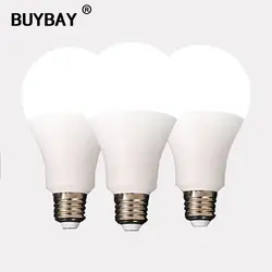 BUYBAY светодиодный E27 светодиодный лампы переменного тока 220 V-240 V лампада 18 W 15 W 12 W светодиодный Spotlight без мерцания настольная лампа 9 W 7 W 5 W 3 W