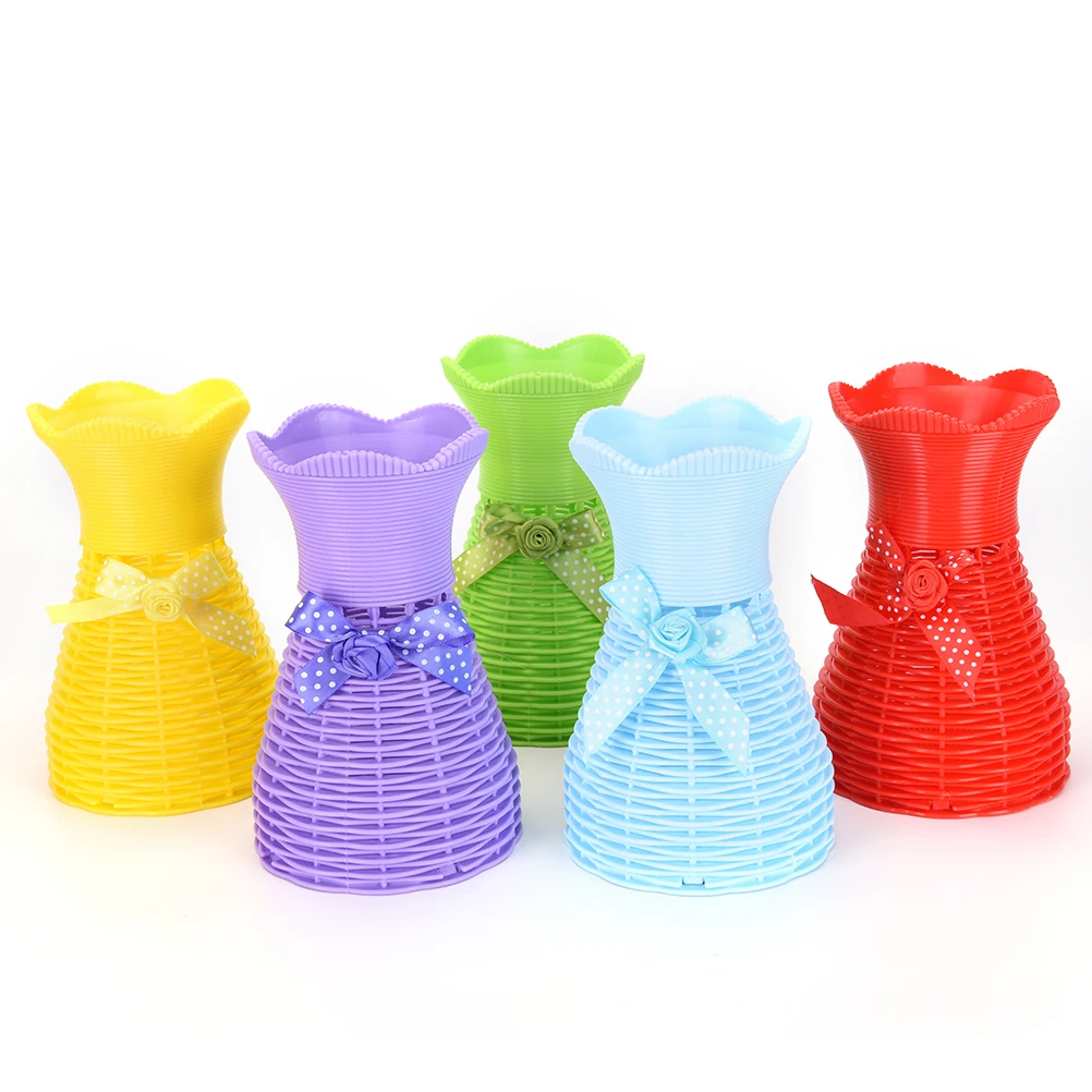 13 styles new 1 pcs reusable plastic flower vase basket