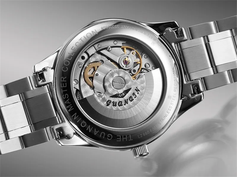 Womens Watches GUANQIN Date Luminous Rainstone Automatic Watch Waterproof Mechanical Watch Brand Luxury Stainless Steel Back (26)