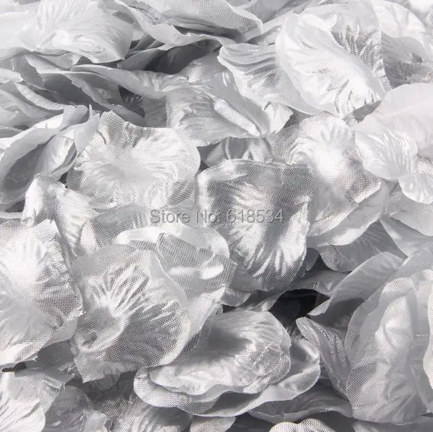 Wholesale 500pcs Silver Rose Petals Artificial Flower petalas de rosa