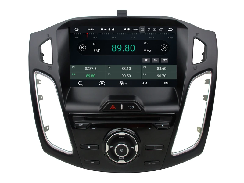 Discount 9" one din car dvd gps navigation for ford focus 2012 2013 2014 with android 9.0 system octa core 4G RAM 64G ROM built in wifi 2