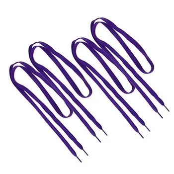 

COSW Hot Sports Shoes String Flat Shoelaces Purple 2 Pairs for Women Men