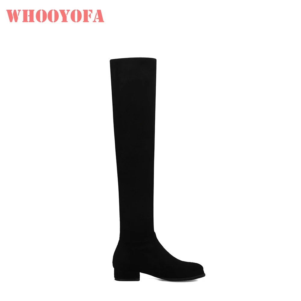 

Hot Brand New Quality Gray Yellow Women Thigh High Nude Boots Chunky Heels Lady Dress Shoes WG520 Plus Big Size 10 33 45 52